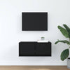 TV-taso musta tammi 60x31x25,5 cm tekninen puu