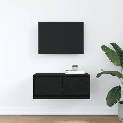 TV-taso musta tammi 60x31x25,5 cm tekninen puu