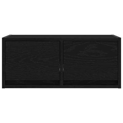 TV-tasot 2 kpl musta tammi 60x31x25,5 cm tekninen puu