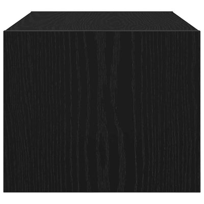 TV-tasot 2 kpl musta tammi 60x31x25,5 cm tekninen puu