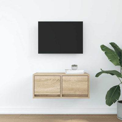 TV-taso sonoma-tammi 60x31x25,5 cm tekninen puu