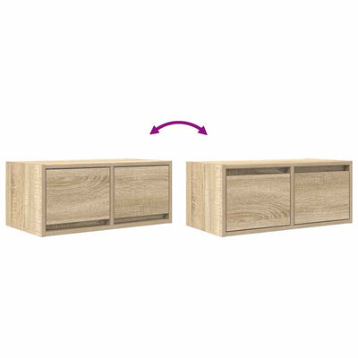 TV-taso sonoma-tammi 60x31x25,5 cm tekninen puu