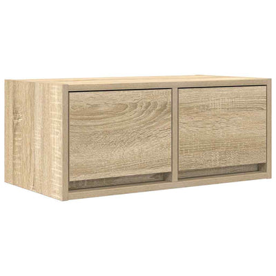 TV-seinäkaapit 2 kpl sonoma-tammi 60x31x25,5 cm tekninen puu