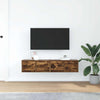 TV-seinäkaappi 2 kpl savutammi 60x31x25,5 cm tekninen puu