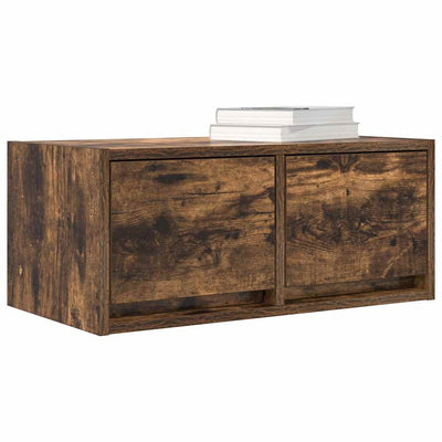 TV-seinäkaappi 2 kpl savutammi 60x31x25,5 cm tekninen puu