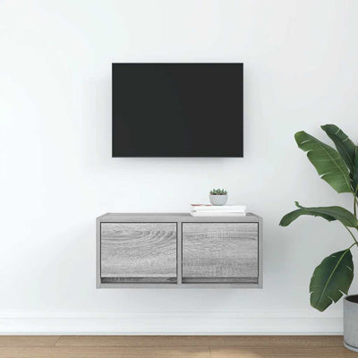 TV-taso harmaa sonoma 60x31x25,5 cm tekninen puu