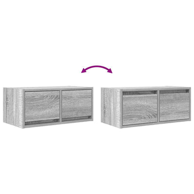 TV-taso harmaa sonoma 60x31x25,5 cm tekninen puu