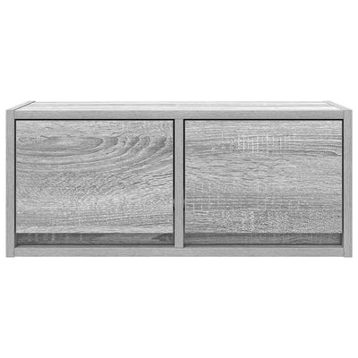 TV-seinäkaapit 2 kpl harmaa sonoma 60x31x25,5 cm tekninen puu