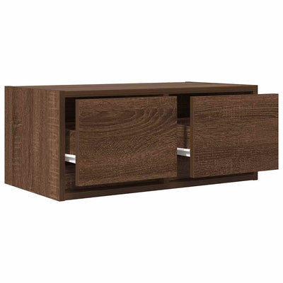 TV-seinäkaapit 2 kpl ruskea tammi 60x31x25,5 cm tekninen puu