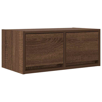 TV-seinäkaapit 2 kpl ruskea tammi 60x31x25,5 cm tekninen puu