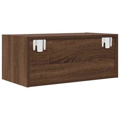 TV-seinäkaapit 2 kpl ruskea tammi 60x31x25,5 cm tekninen puu