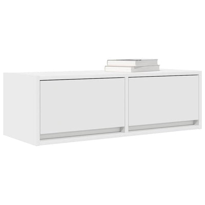 TV-taso valkoinen 80x31x25,5 cm tekninen puu