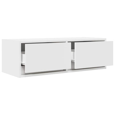 TV-taso valkoinen 80x31x25,5 cm tekninen puu