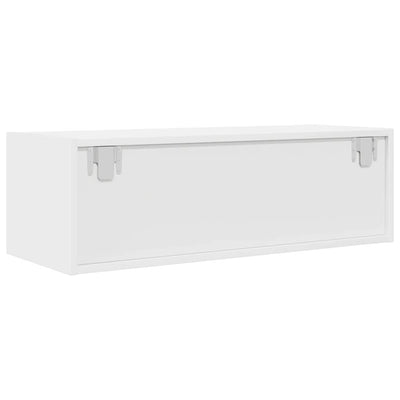 TV-taso valkoinen 80x31x25,5 cm tekninen puu