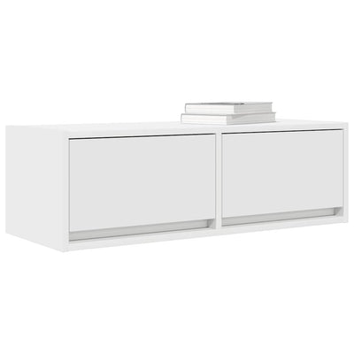 TV-seinäkaapit 2 kpl valkoinen 80x31x25,5 cm tekninen puu