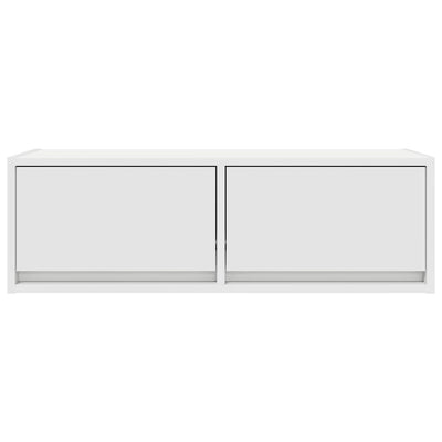TV-seinäkaapit 2 kpl valkoinen 80x31x25,5 cm tekninen puu