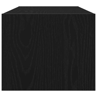 TV-taso musta tammi 80x31x25,5 cm tekninen puu