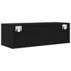 TV-taso musta tammi 80x31x25,5 cm tekninen puu
