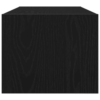 TV-tasot 2 kpl musta tammi 80x31x25,5 cm tekninen puu