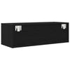 TV-tasot 2 kpl musta tammi 80x31x25,5 cm tekninen puu