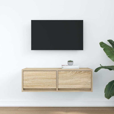 TV-taso Sonoma-tammi 80x31x25,5 cm tekninen puu