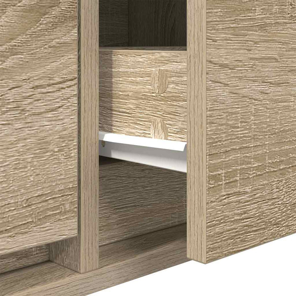 TV-seinäkaapit 2 kpl sonoma-tammi 80x31x25,5 cm tekninen puu