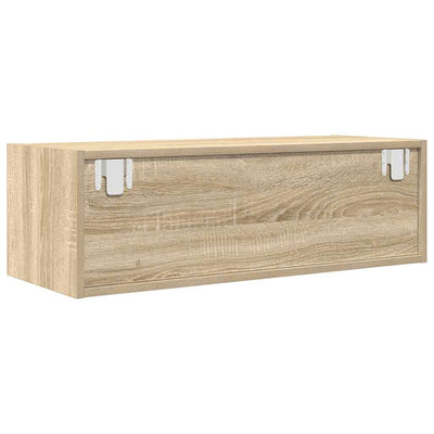 TV-seinäkaapit 2 kpl sonoma-tammi 80x31x25,5 cm tekninen puu