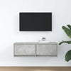 TV-taso betoninharmaa 80x31x25,5 cm tekninen puu