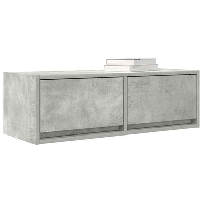 TV-taso betoninharmaa 80x31x25,5 cm tekninen puu