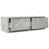 TV-taso betoninharmaa 80x31x25,5 cm tekninen puu
