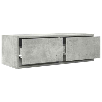 TV-taso betoninharmaa 80x31x25,5 cm tekninen puu