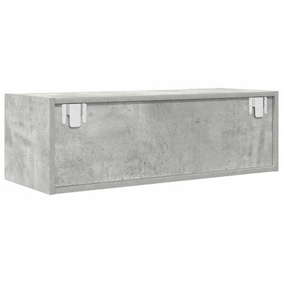 TV-taso betoninharmaa 80x31x25,5 cm tekninen puu