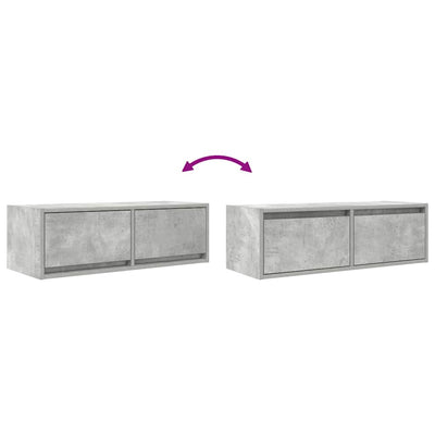 TV-taso betoninharmaa 80x31x25,5 cm tekninen puu