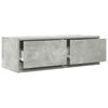 TV-seinäkaapit 2 kpl betoninharmaa 80x31x25,5 cm tekninen puu