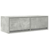 TV-seinäkaapit 2 kpl betoninharmaa 80x31x25,5 cm tekninen puu
