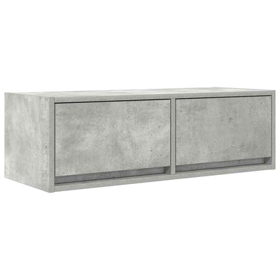 TV-seinäkaapit 2 kpl betoninharmaa 80x31x25,5 cm tekninen puu