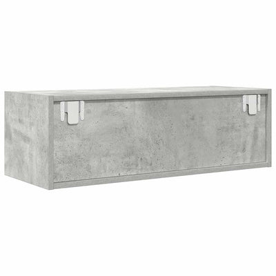 TV-seinäkaapit 2 kpl betoninharmaa 80x31x25,5 cm tekninen puu