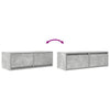 TV-seinäkaapit 2 kpl betoninharmaa 80x31x25,5 cm tekninen puu