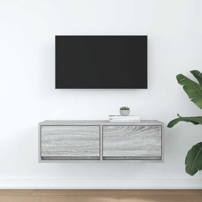 TV-taso harmaa Sonoma 80x31x25,5 cm tekninen puu