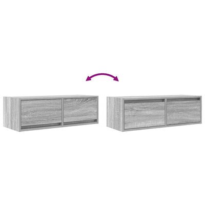TV-taso harmaa Sonoma 80x31x25,5 cm tekninen puu