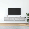 TV-seinäkaapit 2 kpl harmaa sonoma 80x31x25,5 cm tekninen puu