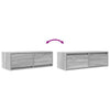 TV-seinäkaapit 2 kpl harmaa sonoma 80x31x25,5 cm tekninen puu