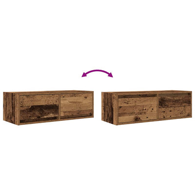 TV-taso vanha puu 80x31x25,5 cm suunniteltu puu