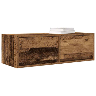TV Kaapit 2 kpl vanha puu 80x31x25,5 cm suunniteltu puu