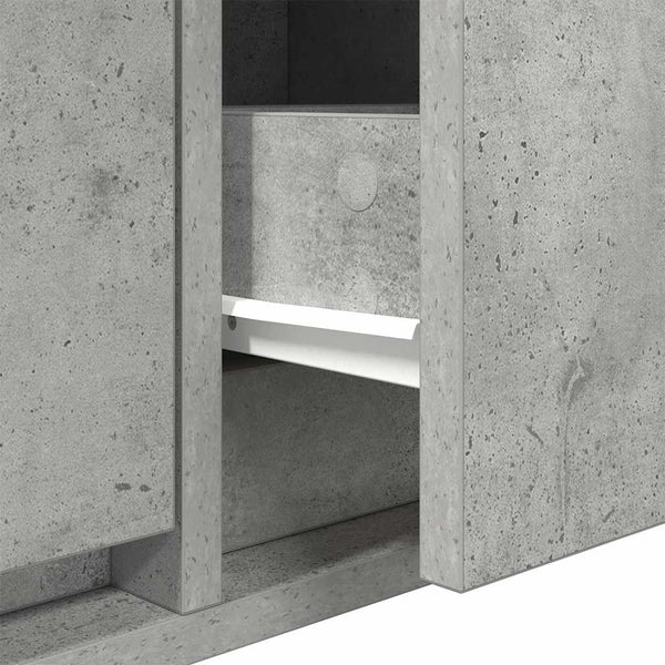 TV-kaappi Betoninharmaa 100 x 31 x 25.5 cm Tekninen puu