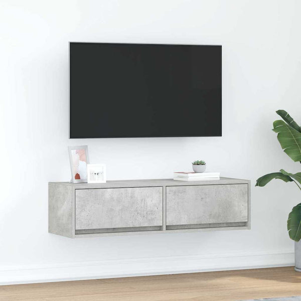 TV-kaappi Betoninharmaa 100 x 31 x 25.5 cm Tekninen puu