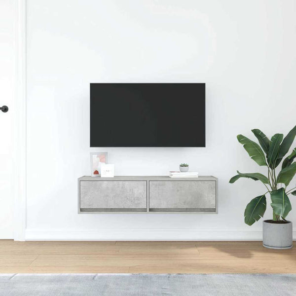 TV-kaappi Betoninharmaa 100 x 31 x 25.5 cm Tekninen puu