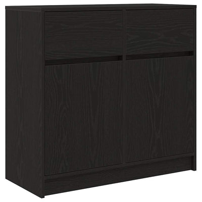 Senkki laatikolla musta tammi 80x34x76 cm tekninen puu