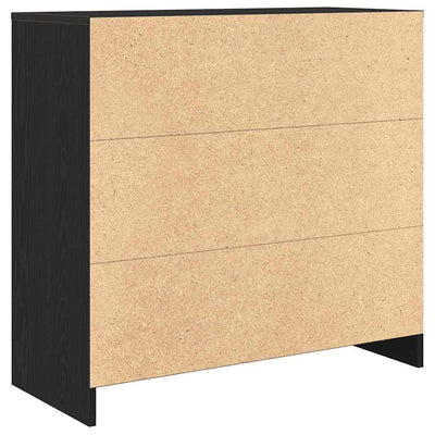 Senkki laatikolla musta tammi 80x34x76 cm tekninen puu