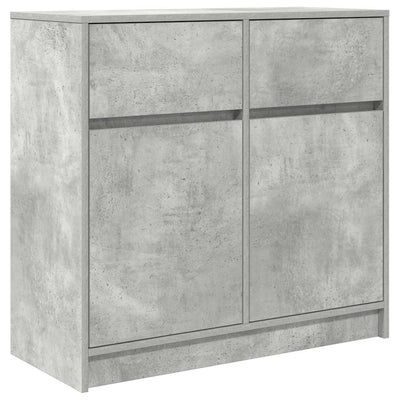 Senkki laatikolla betoninharmaa 80x34x76 cm tekninen puu